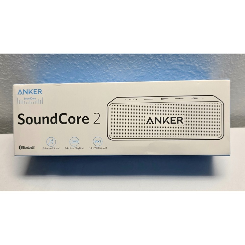 Anker Soundcore 2 Portable Bluetooth Speaker Stereo Bass Waterproof Model A3105